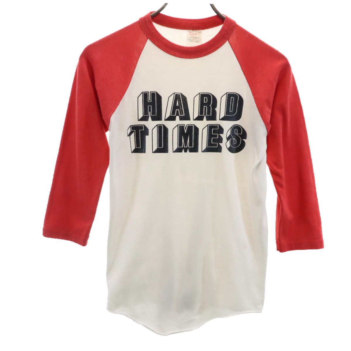 STEDMAN ステッドマン 80s ヴィンテージ ラグラン 5分袖 Tシャツ S ホワイト系 メンズ