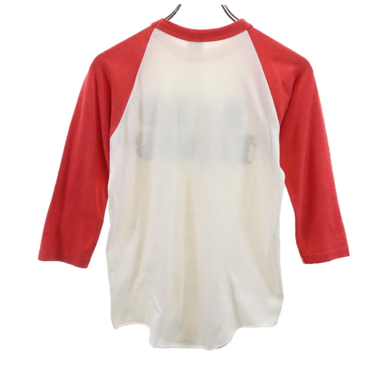 STEDMAN ステッドマン 80s ヴィンテージ ラグラン 5分袖 Tシャツ S ホワイト系 メンズ