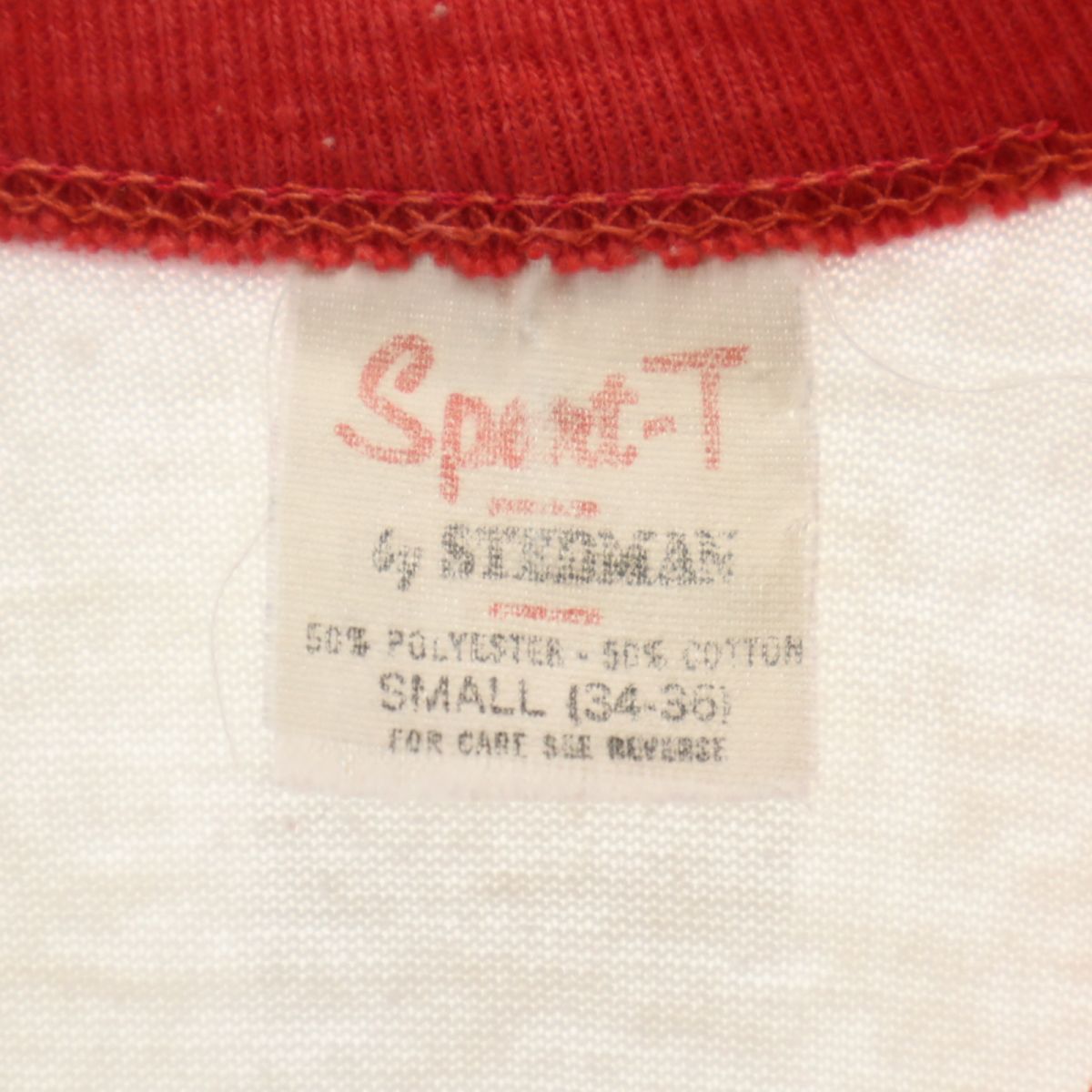 STEDMAN ステッドマン 80s ヴィンテージ ラグラン 5分袖 Tシャツ S ホワイト系 メンズ