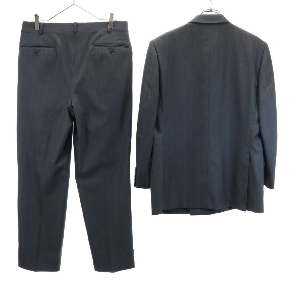 Aquascutum アクアスキュータム 90s 日本製 ウール オールド ストライプ柄 パンツスーツ 上下 セットアップ 94AB4/94A6 グレー系 メンズ