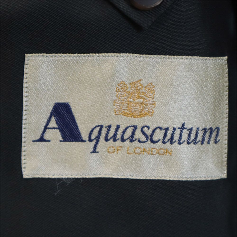 Aquascutum アクアスキュータム 90s 日本製 ウール オールド ストライプ柄 パンツスーツ 上下 セットアップ 94AB4/94A6 グレー系 メンズ