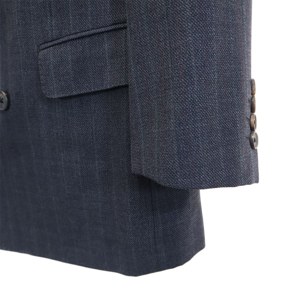 Aquascutum アクアスキュータム 90s 日本製 ウール オールド チェック柄 パンツスーツ 上下 セットアップ 94AB4 グレー メンズ