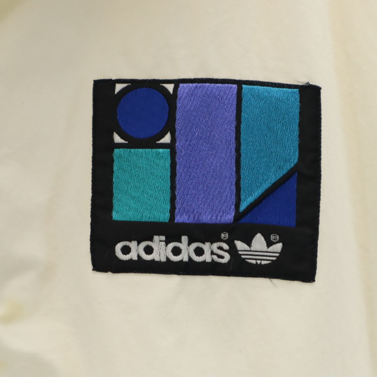 adidas アディダス 80s トレイフォイルロゴ ヴィンテージ バック プリント ジップジャケット ホワイト系 メンズ