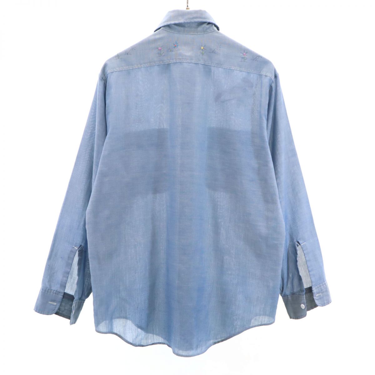 BIG MAC ビッグマック 70s ヴィンテージ 長袖 シャンブレーシャツ M ブルー系 PENN-PREST メンズ