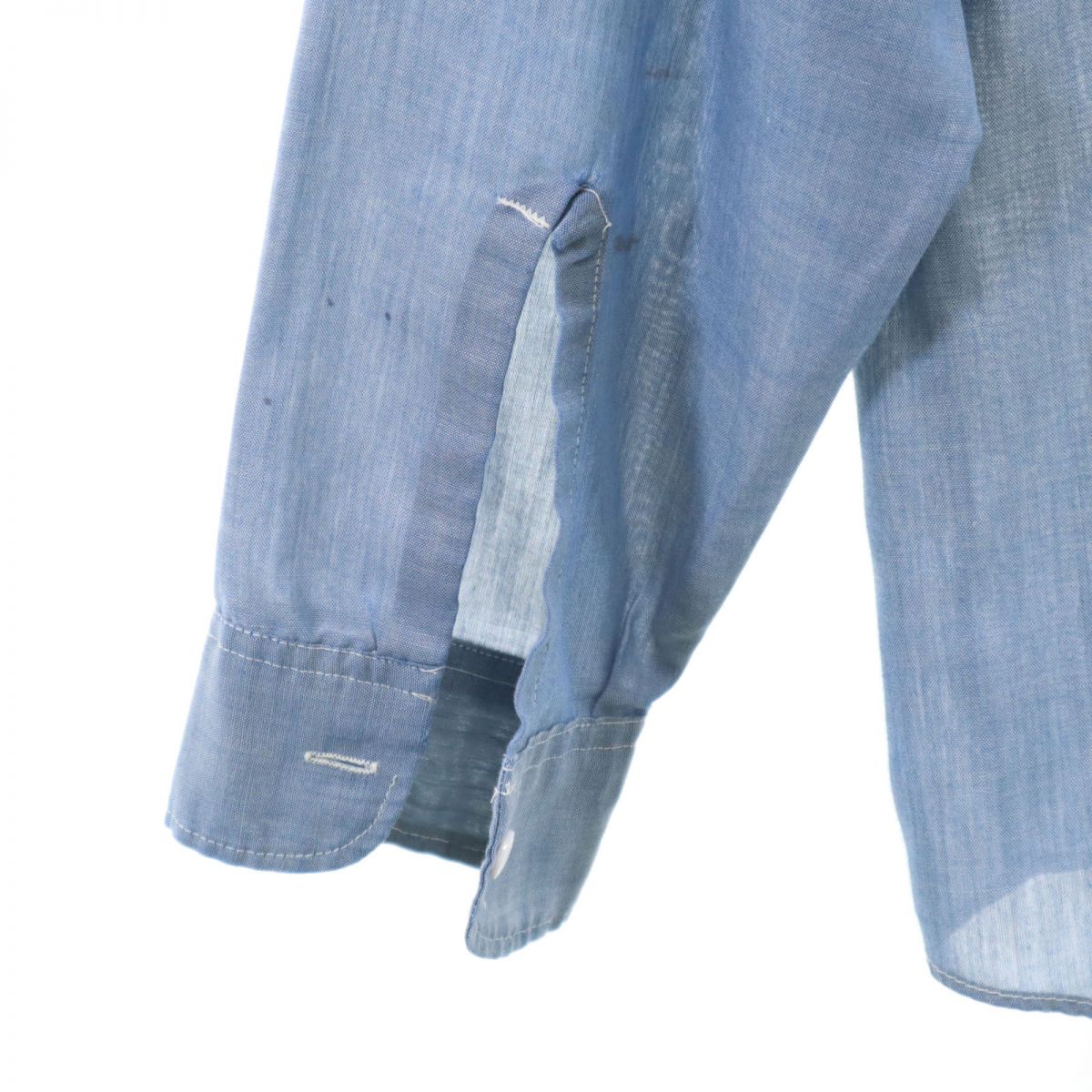 BIG MAC ビッグマック 70s ヴィンテージ 長袖 シャンブレーシャツ M ブルー系 PENN-PREST メンズ