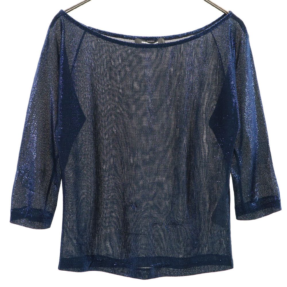 DSQUARED2 ディースクエアード イタリア製 7分袖 カットソー S ブルー系 レディース