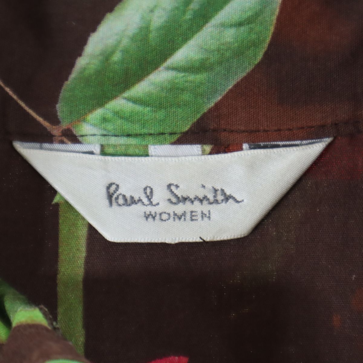 Paul Smith ポールスミス 花柄 長袖 シャツ 42 ブラウン系 レディース
