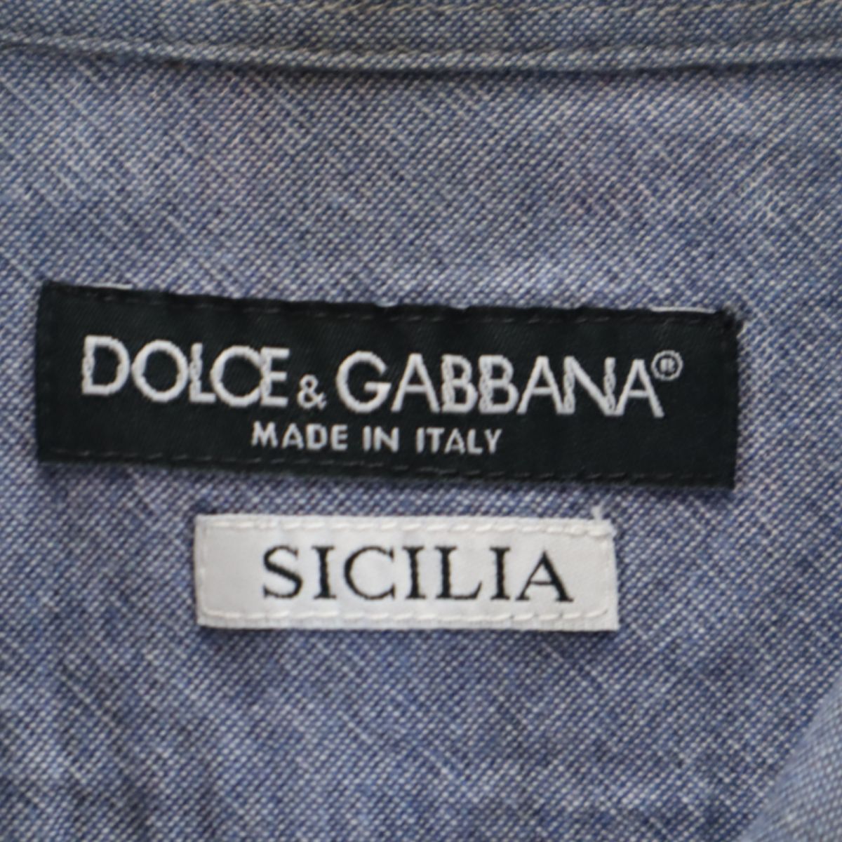 DOLCE&GABBANA ドルチェアンドガッバーナ イタリア製 長袖 チェックシャツ 38 レッド系 メンズ