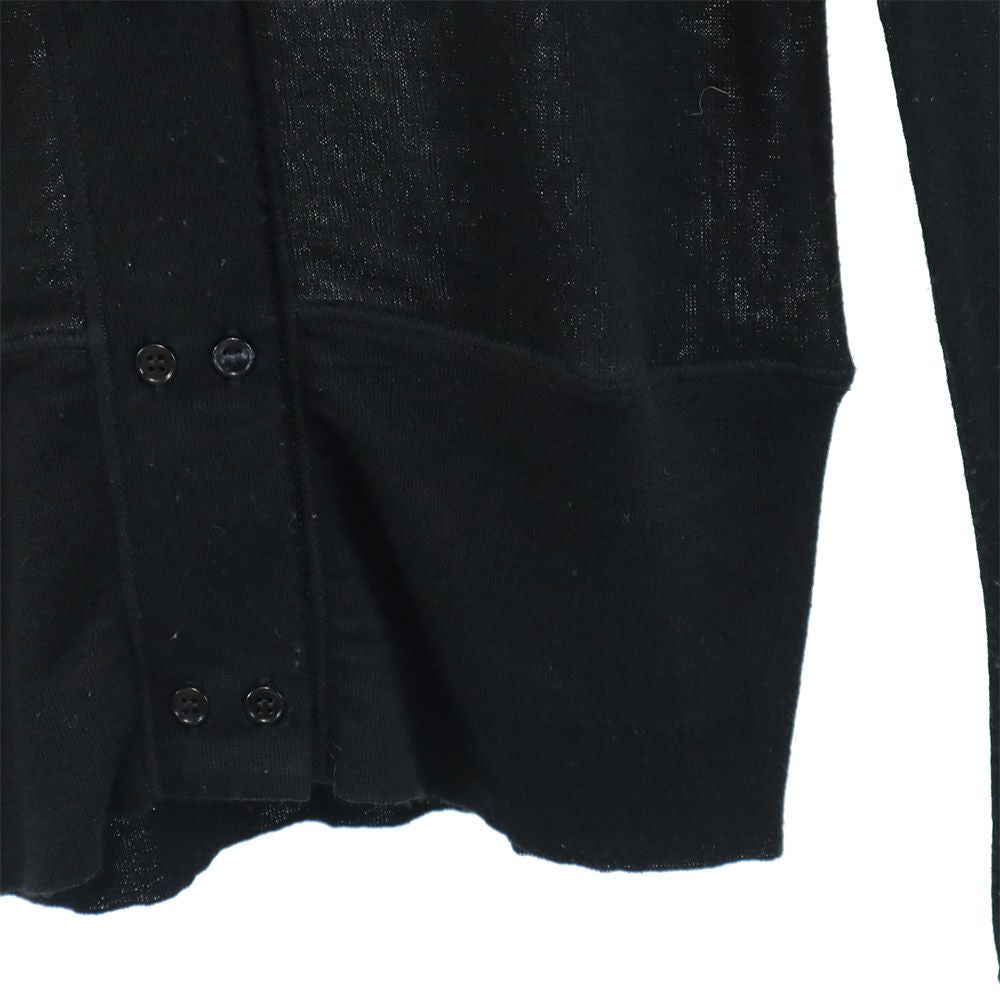 JIL SANDER ジルサンダー イタリア製 ウールブレンド 長袖 ニット カーディガン M ブラック系 レディース