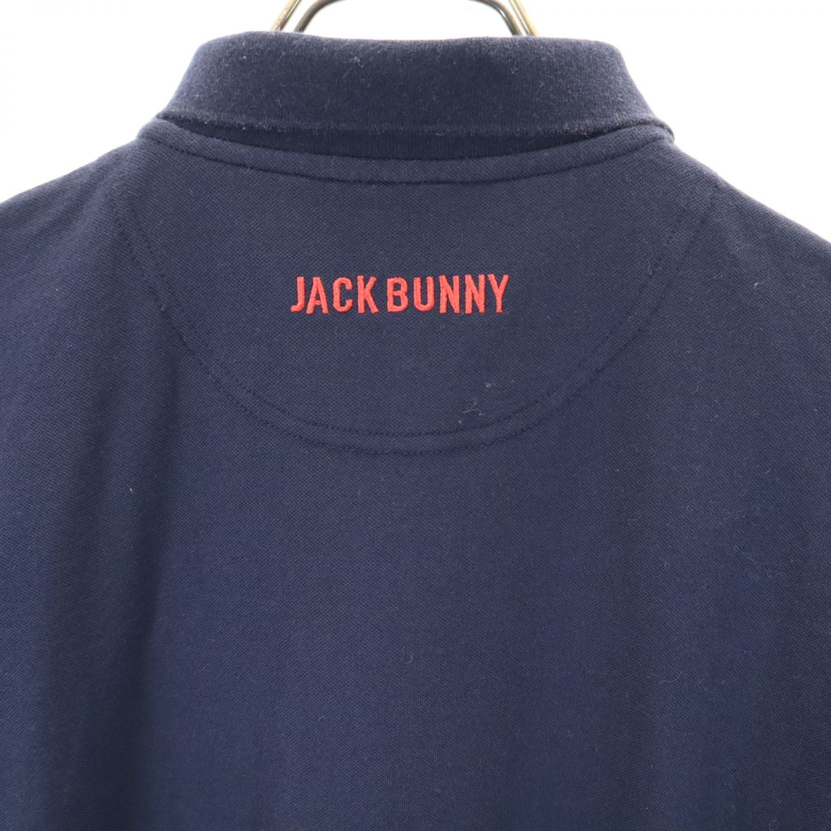 Jack Bunny!! ジャックバニー バイパーリーゲイツ ゴルフ 長袖 ポロシャツ ネイビー by PEARLY GATES 鹿の子地 レディース