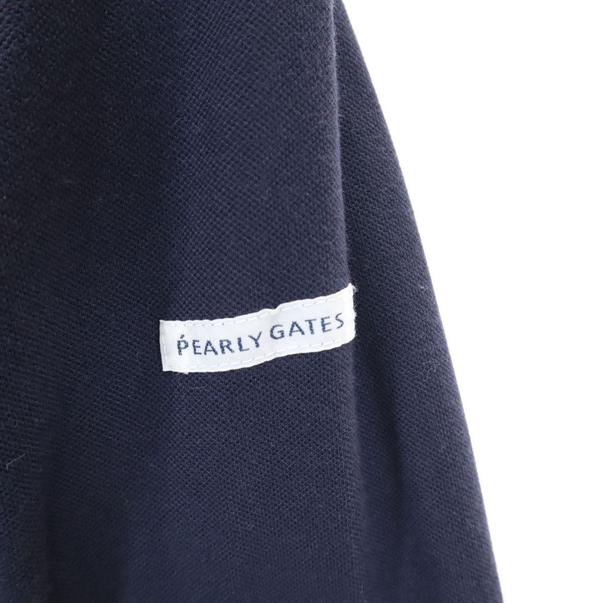 Jack Bunny!! ジャックバニー バイパーリーゲイツ ゴルフ 長袖 ポロシャツ ネイビー by PEARLY GATES 鹿の子地 レディース