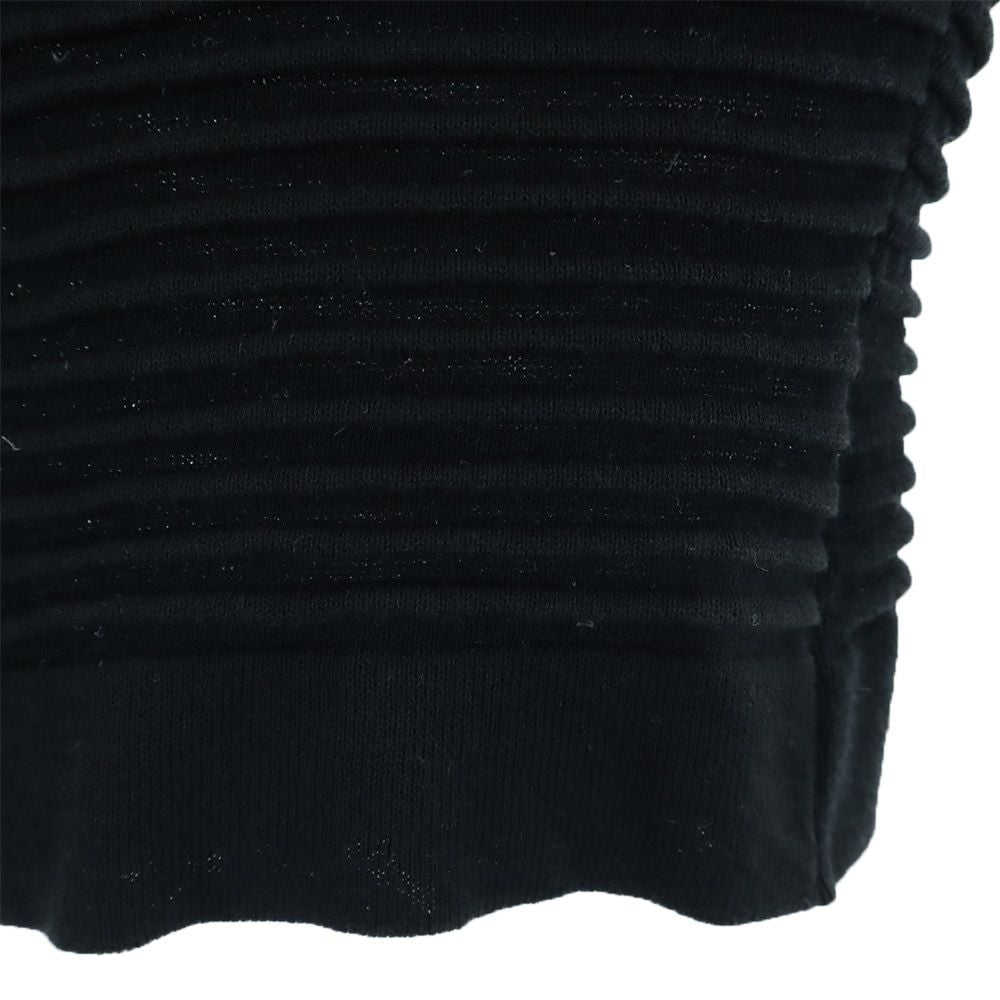 Rene ルネ 襟付き ニットベスト 36 ブラック×ホワイト レディース