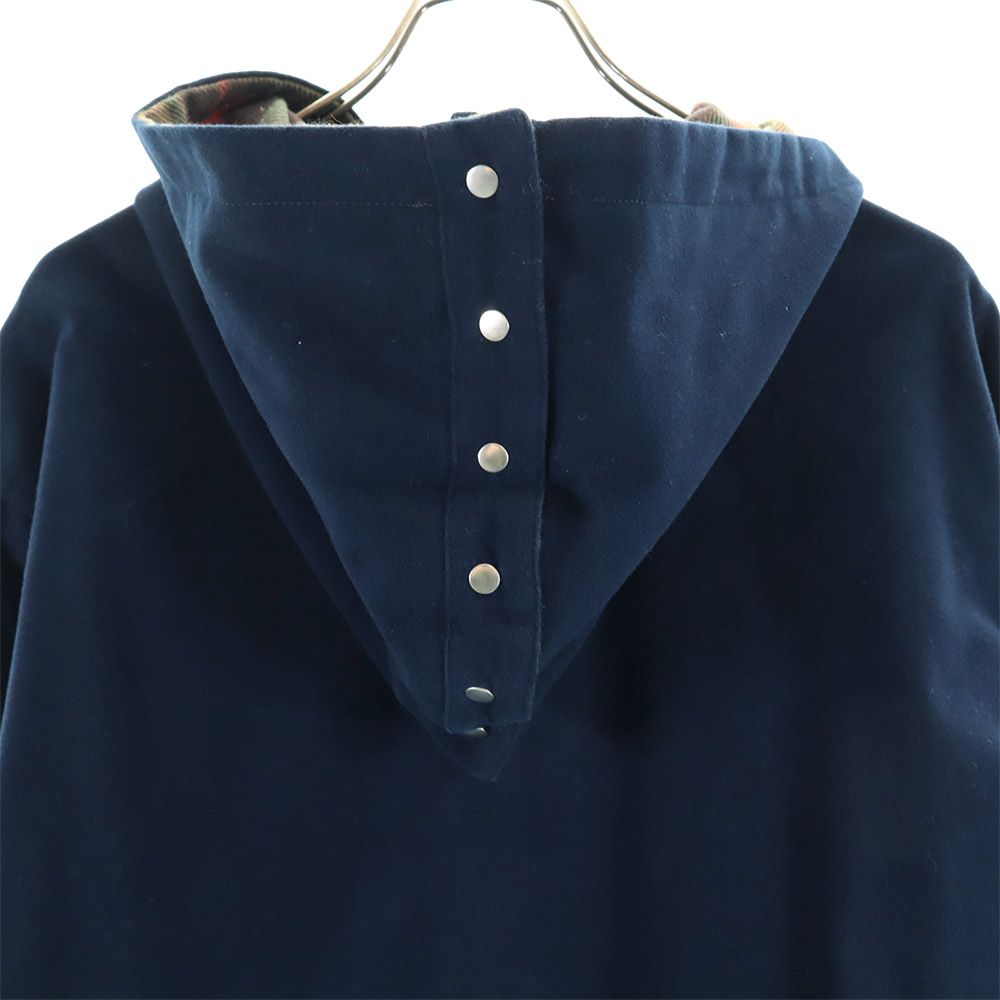 PHINGERIN フィンガリン 日本製 長袖 フード付き 起毛コットン シャツ M ネイビー メンズ