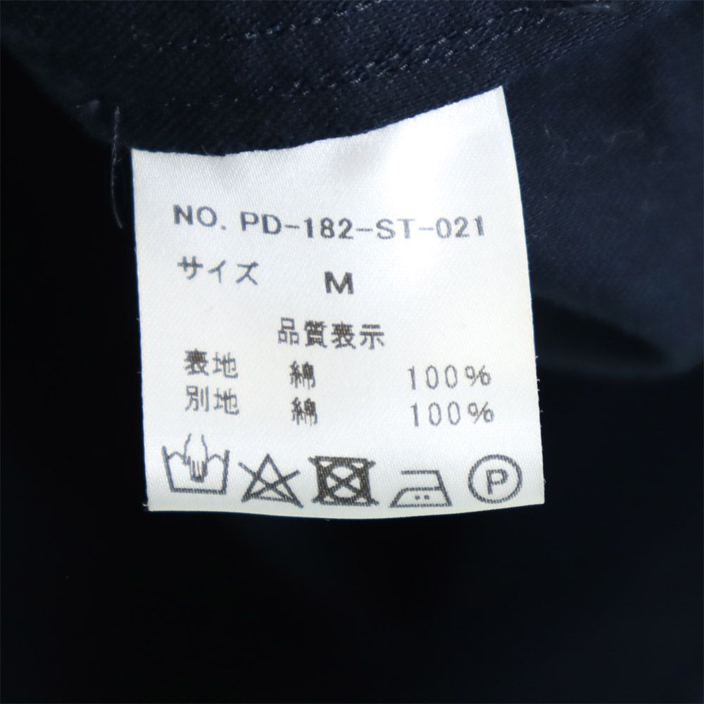 PHINGERIN フィンガリン 日本製 長袖 フード付き 起毛コットン シャツ M ネイビー メンズ