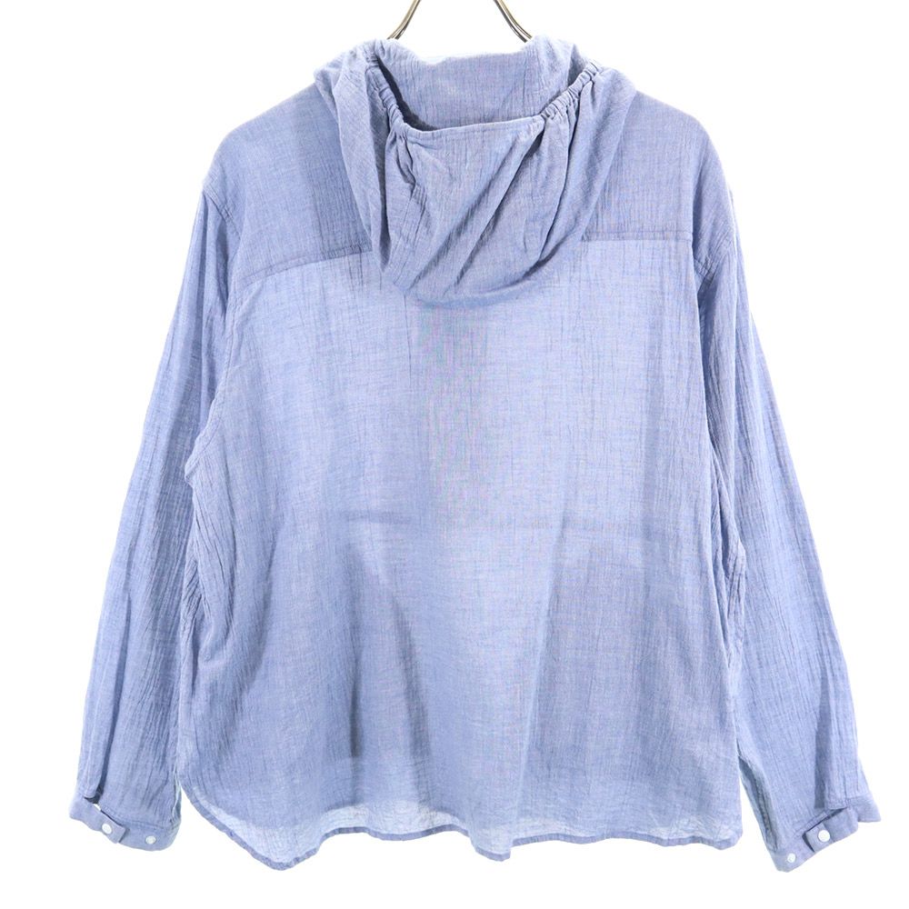 YAECA ヤエカ 日本製 ハーフボタン ジップジャケット S ブルー プルオーバー メンズ