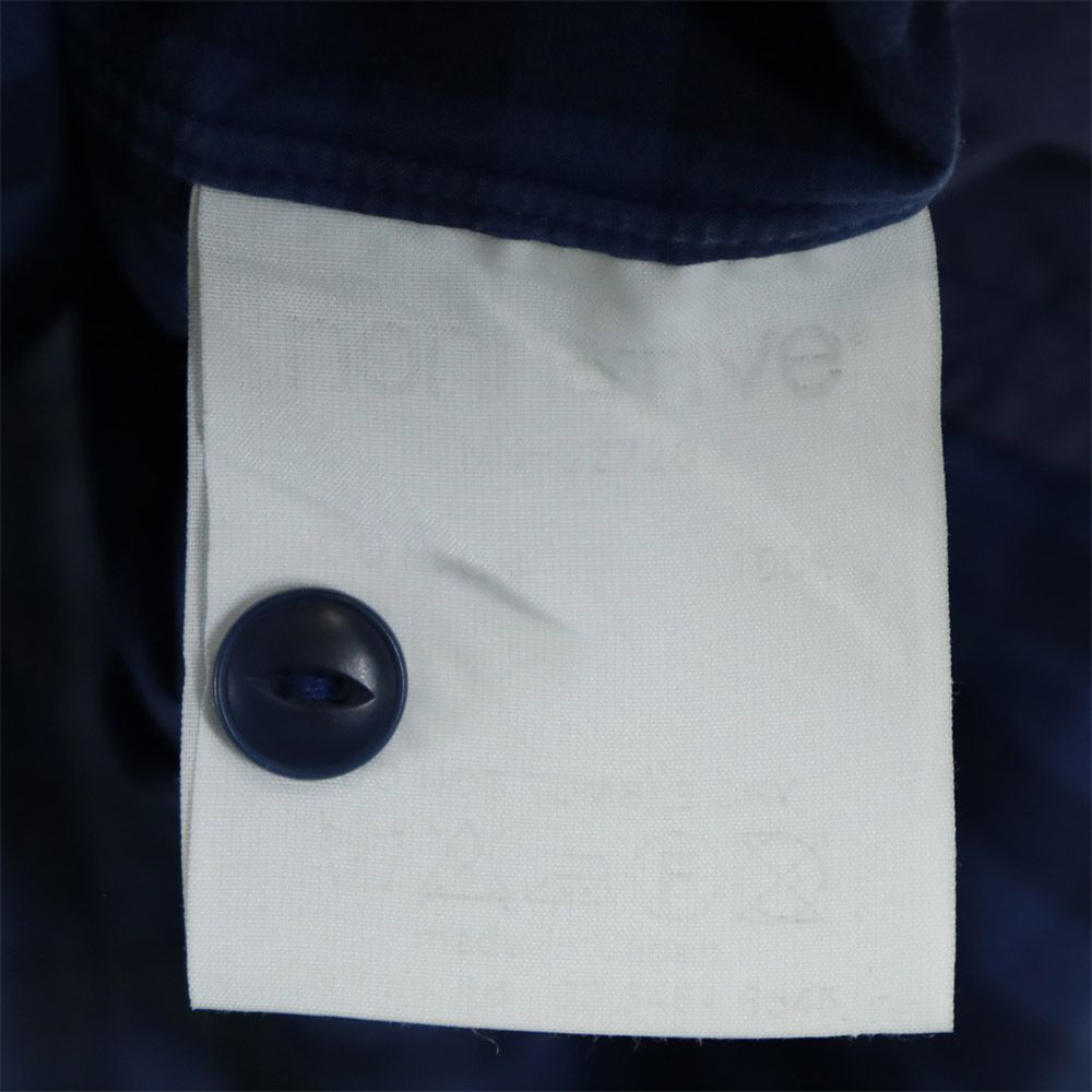 nonnative ノンネイティブ 日本製 5分袖 バンドカラー チェックシャツ 1 ネイビー系 メンズ