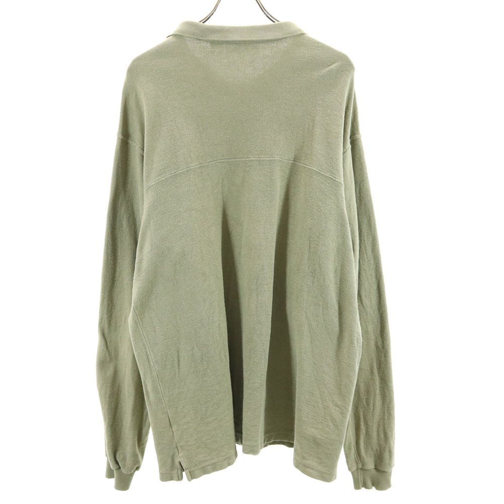 patagonia パタゴニア アウトドア 長袖 ハーフボタン ポロシャツ XL グリーン系 メンズ