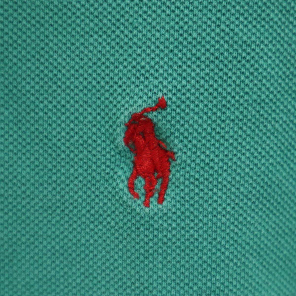 Polo by Ralph Lauren ポロバイラルフローレン 90s USA製 オールド 半袖 ポロシャツ M グリーン 鹿の子 ポニー メンズ