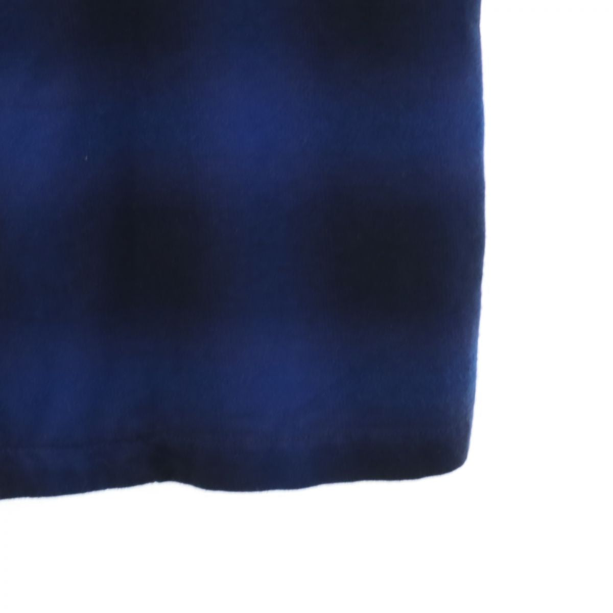 XLARGE エクストララージ チェック柄 長袖 ジップ コットンシャツ S ブルー×ブラック メンズ