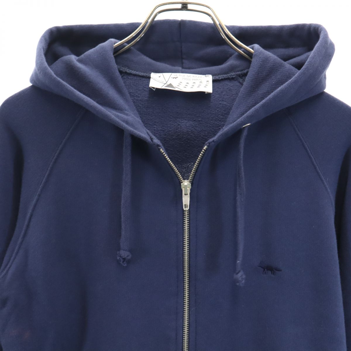 KITSUNE キツネ 長袖 スウェット ジップパーカー S ネイビー メンズ