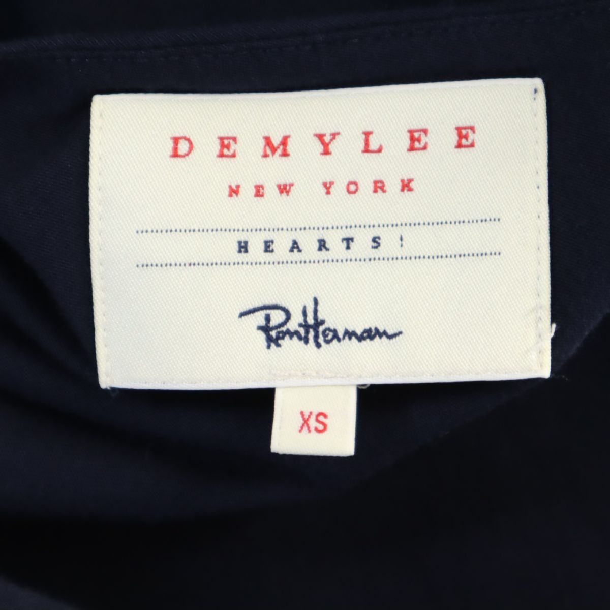 DEMYLEE デミリー ロンハーマン 半袖 Vネック レイヤード カットソー XS ネイビー系 Ron Herman レディース