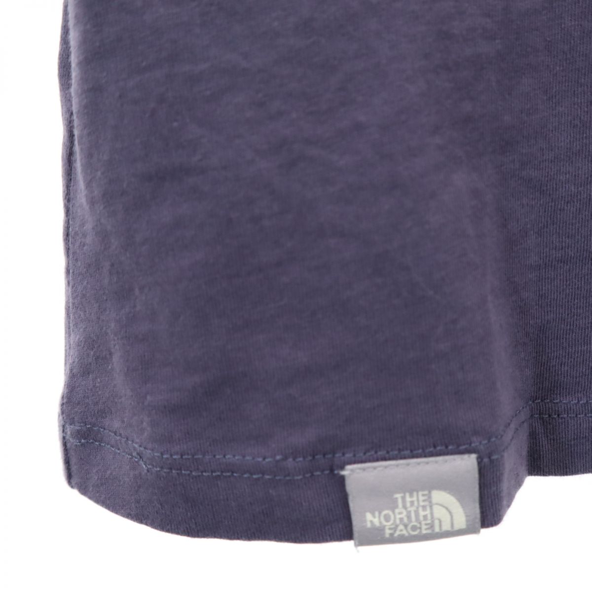 THE NORTH FACE ザノースフェイス プリント 半袖 アウトドア Tシャツ L ネイビー系 レディース