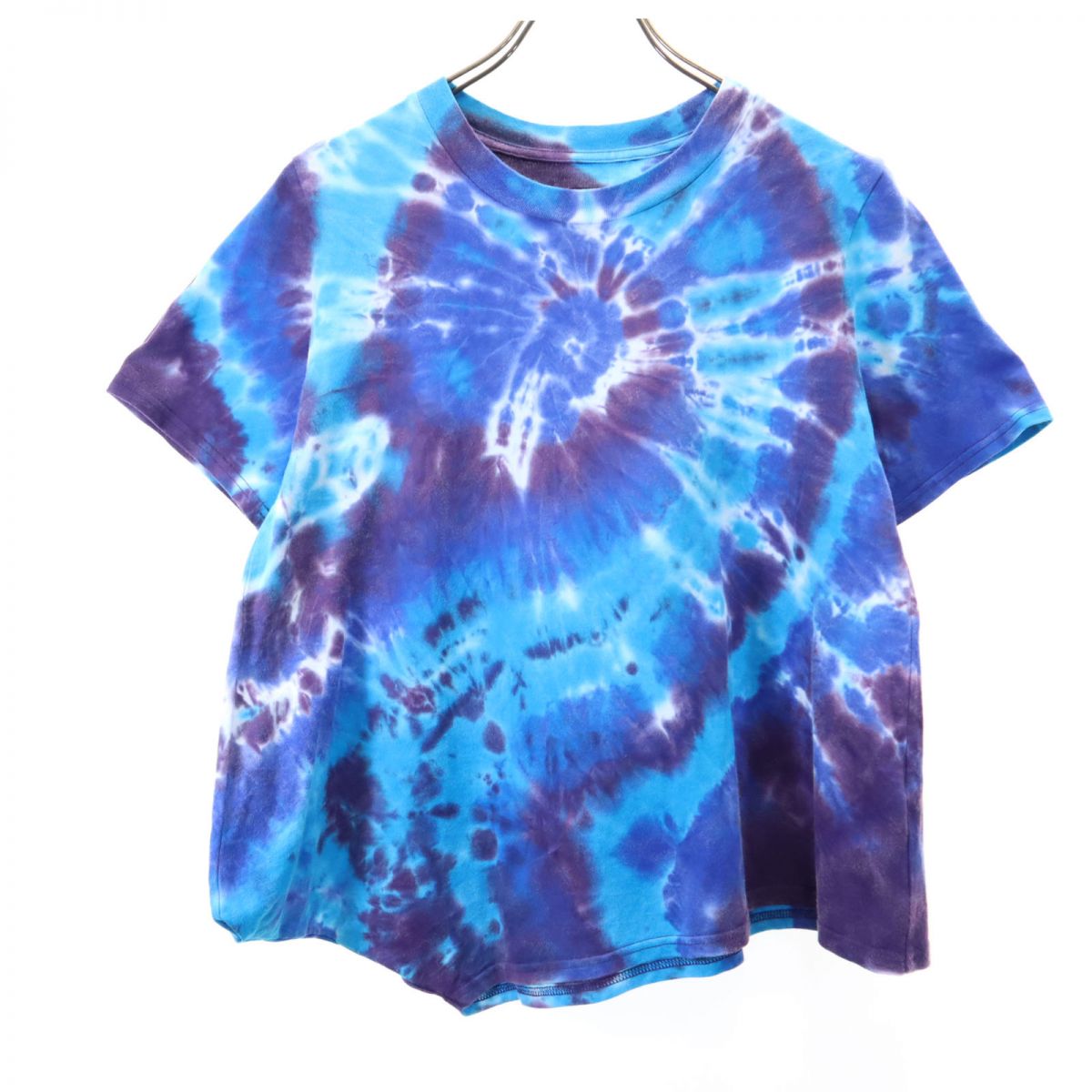 Needles ニードルス 日本製 タイダイ染め 半袖 Tシャツ 2 ブルー系 裾変形 レディース