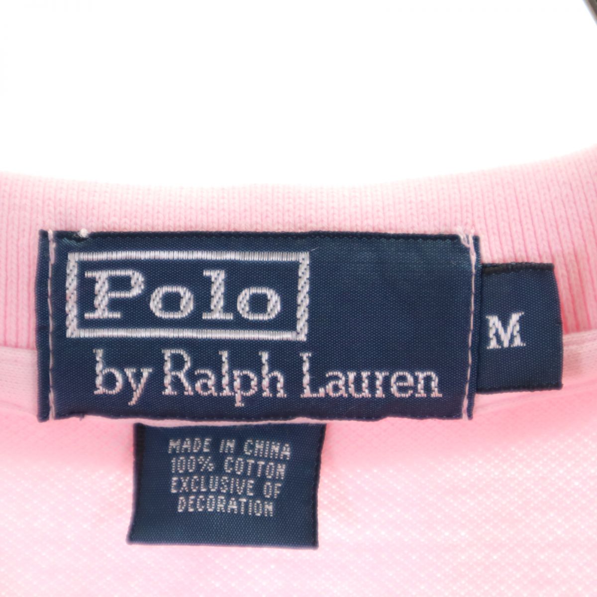 Polo by Ralph Lauren ポロバイラルフローレン 半袖 ポロシャツ M ピンク 鹿の子 メンズ