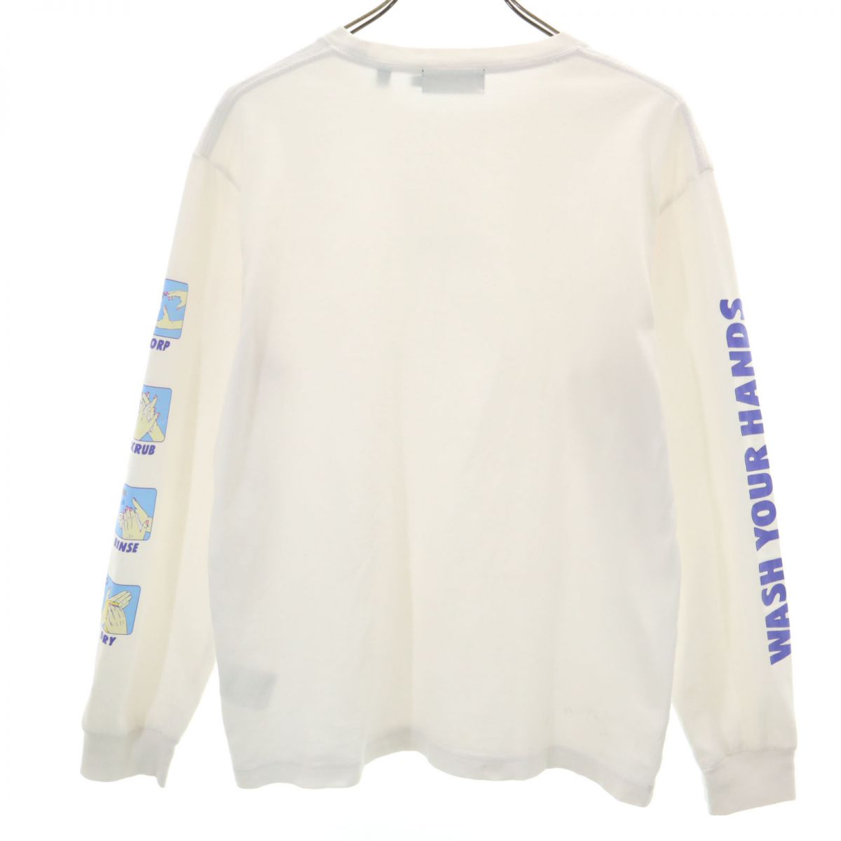 XLARGE エクストララージ プリント 長袖 Tシャツ M ホワイト ロンT メンズ