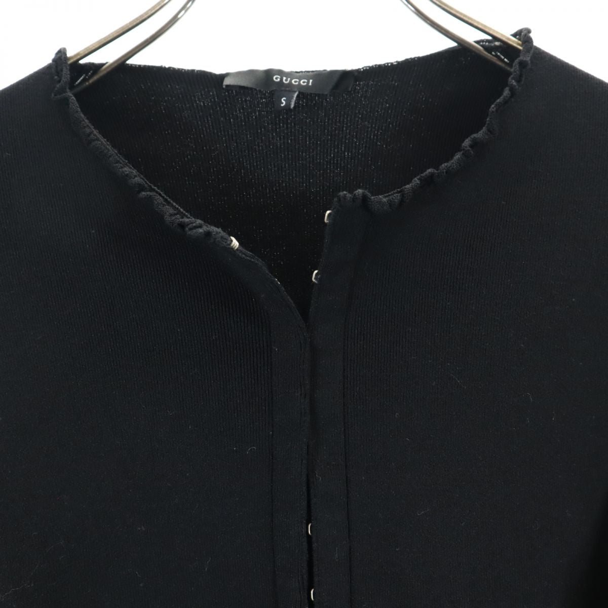 GUCCI グッチ イタリア製 コットンジャケット S ブラック レディース