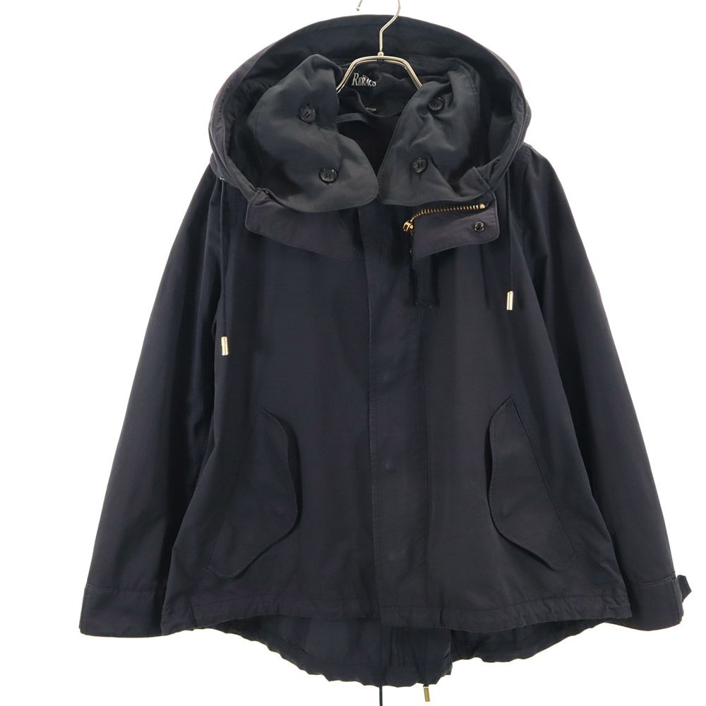 THE RERACS ザリラクス 日本製 長袖 ジップジャケット 38 ブラック レディース