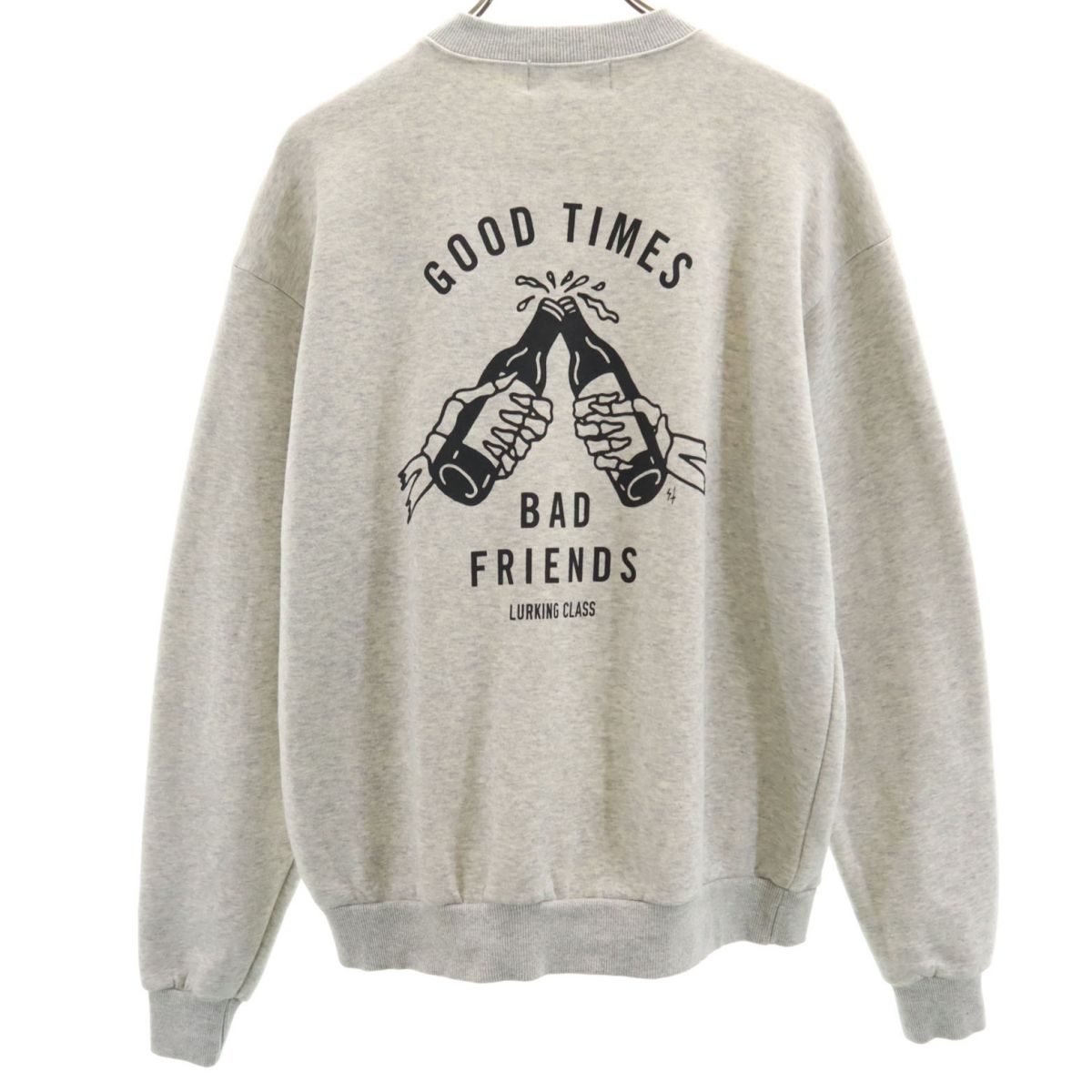ラーキングクラス 長袖 スウェット トレーナー M グレー LURKINGCLASS 裏起毛 メンズ