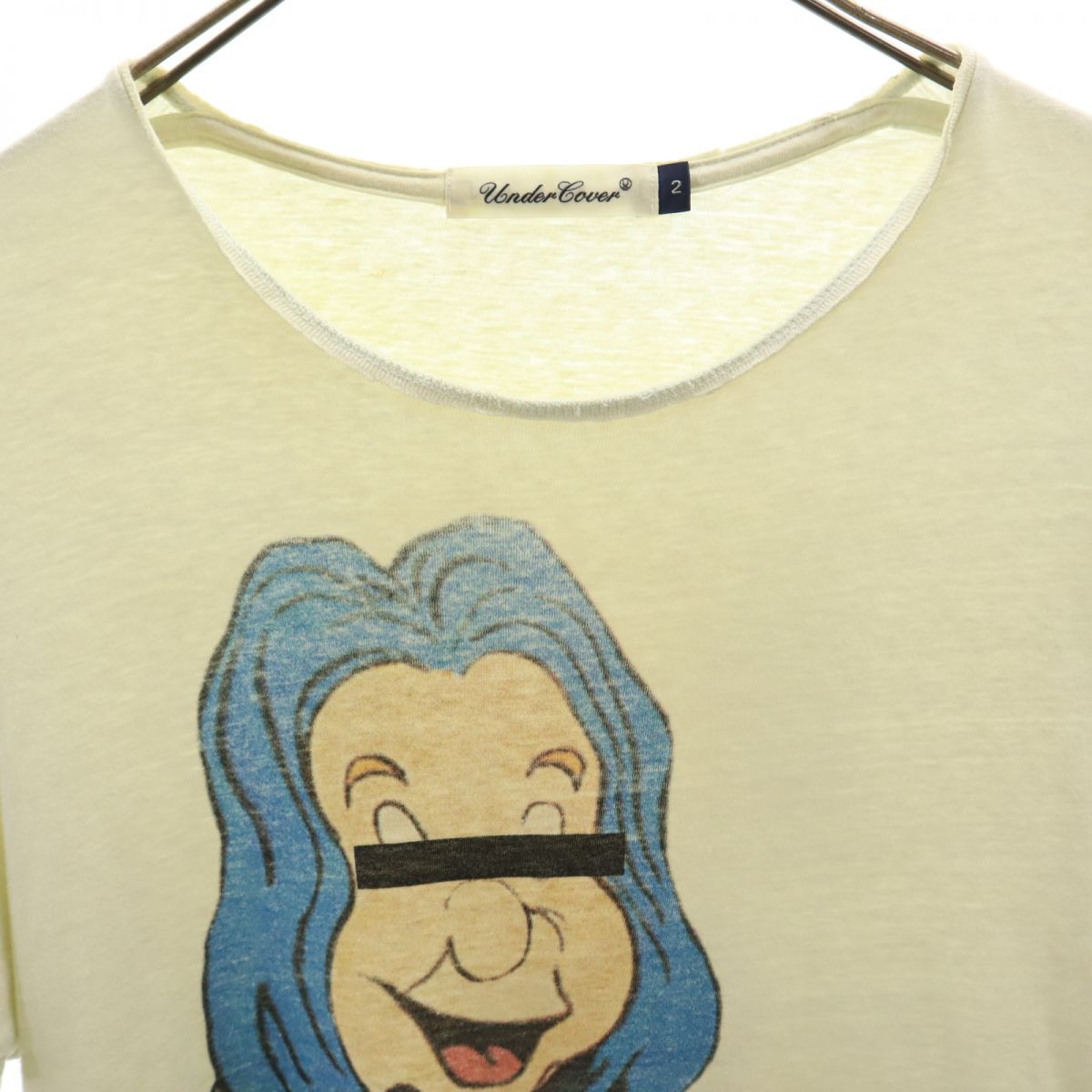 UNDERCOVER アンダーカバー 日本製 両面プリント 半袖 Tシャツ 2 イエロー メンズ