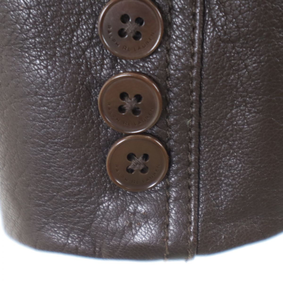 RALPH LAUREN ラルフローレン インパクト21社製 レザー テーラードジャケット 7 ブラウン レディース