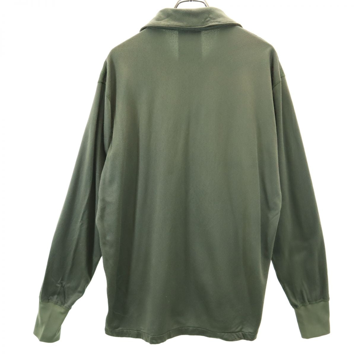 US ARMY アメリカ軍 90s スリーピングシャツ 長袖 ハーフジップ スウェット トレーナー L カーキ メンズ