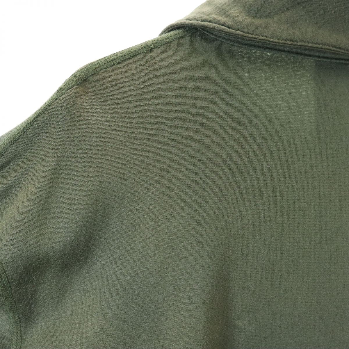 US ARMY アメリカ軍 90s スリーピングシャツ 長袖 ハーフジップ スウェット トレーナー L カーキ メンズ