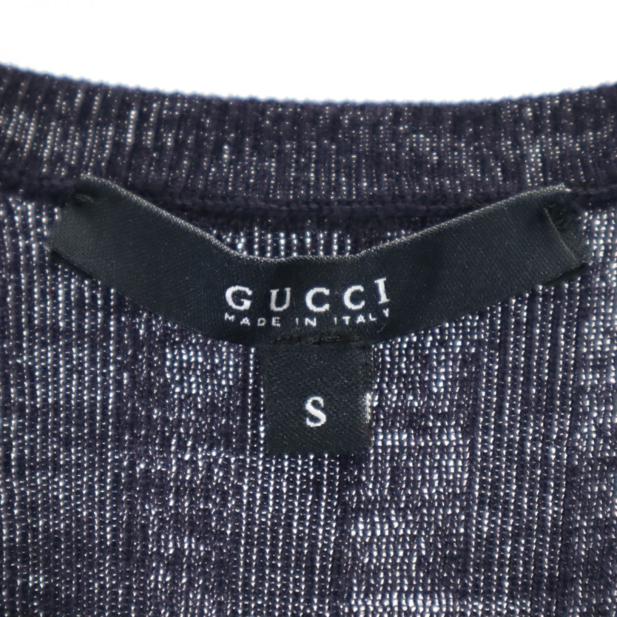 GUCCI グッチ イタリア製 ウール ベスト S ネイビー レディース