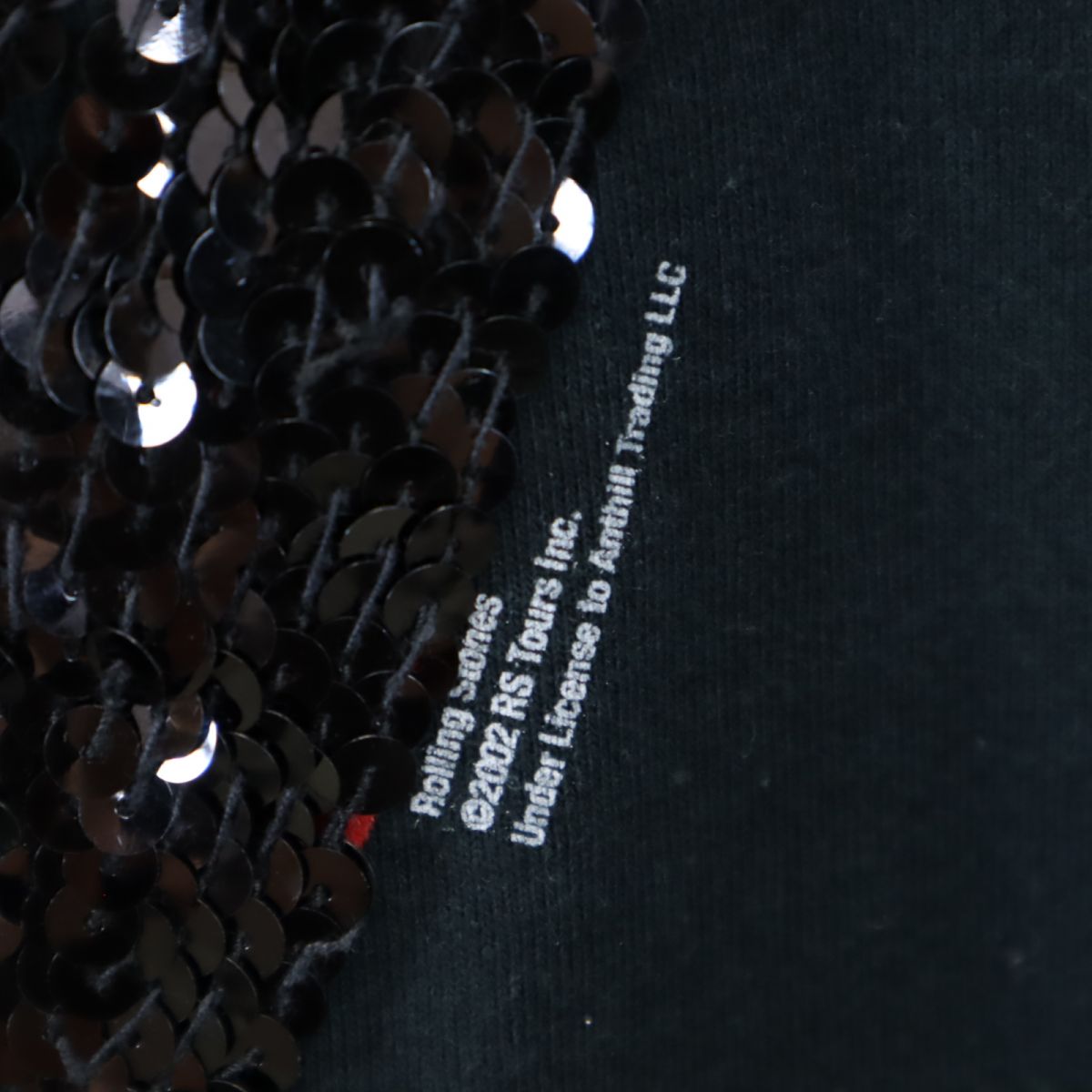 anbil アンビル ローリングストーンズ 半袖 スパンコール Tシャツ S ネイビー メンズ