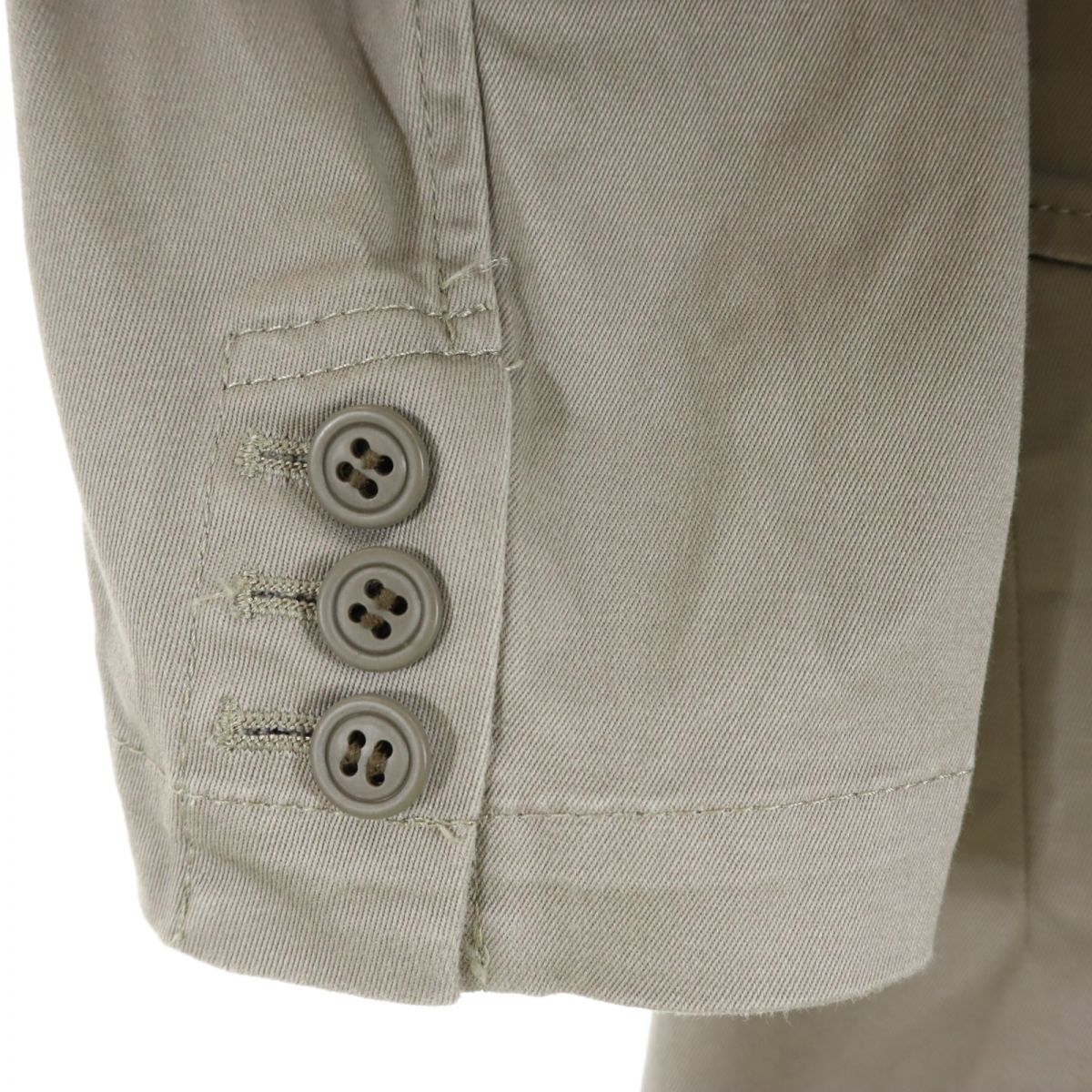 コムデギャルソンコムデギャルソン 2010年 日本製 7分袖 タキシード ジャケット 上下 セットアップ M カーキ系 Comme des Garcons Comme des Garcons サルエルパンツ ウエストゴム レディース