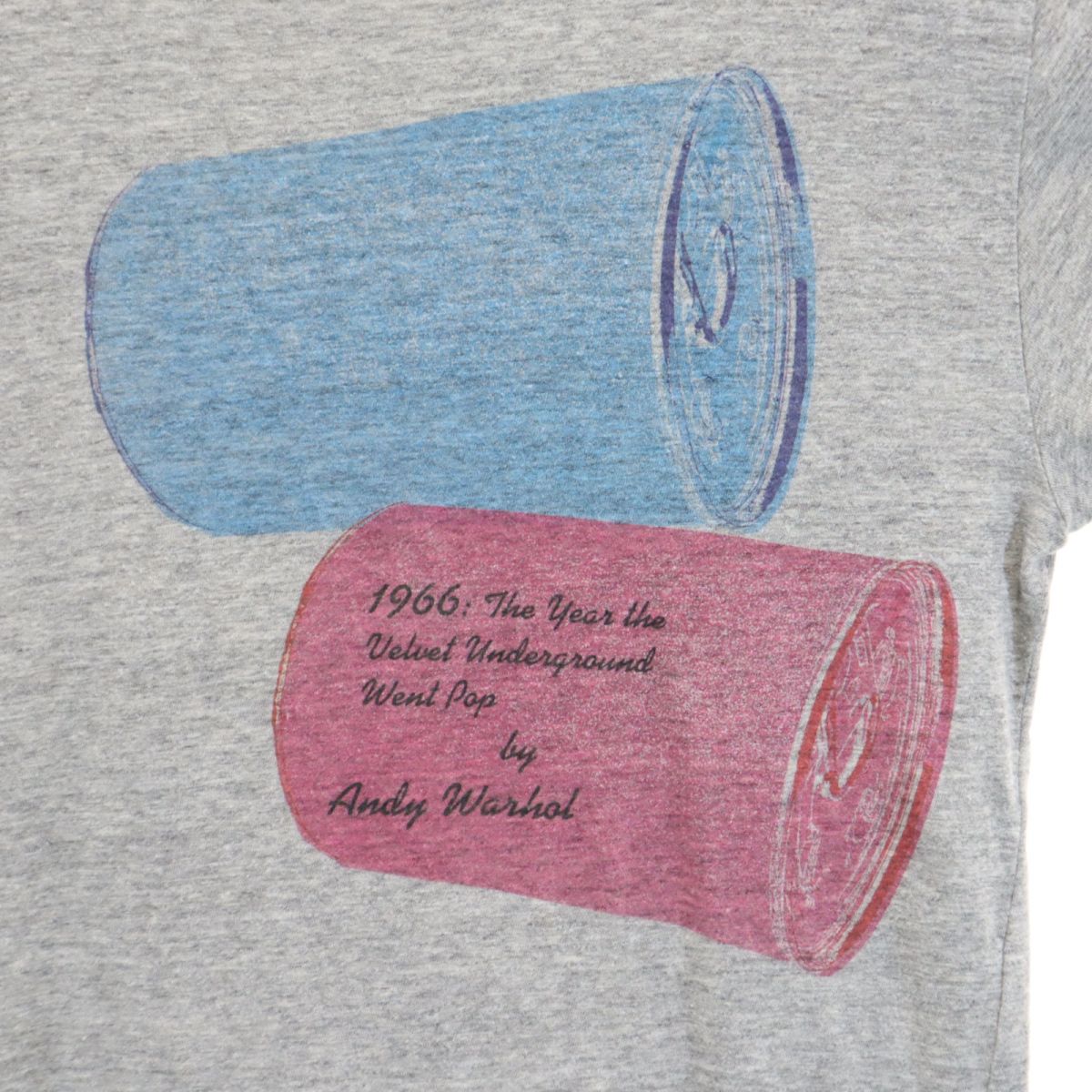 ANDY WARHOL BY HYSTERIC GLAMOUR アンディウォーホルバイヒステリックグラマー 半袖 Tシャツ S グレー メンズ