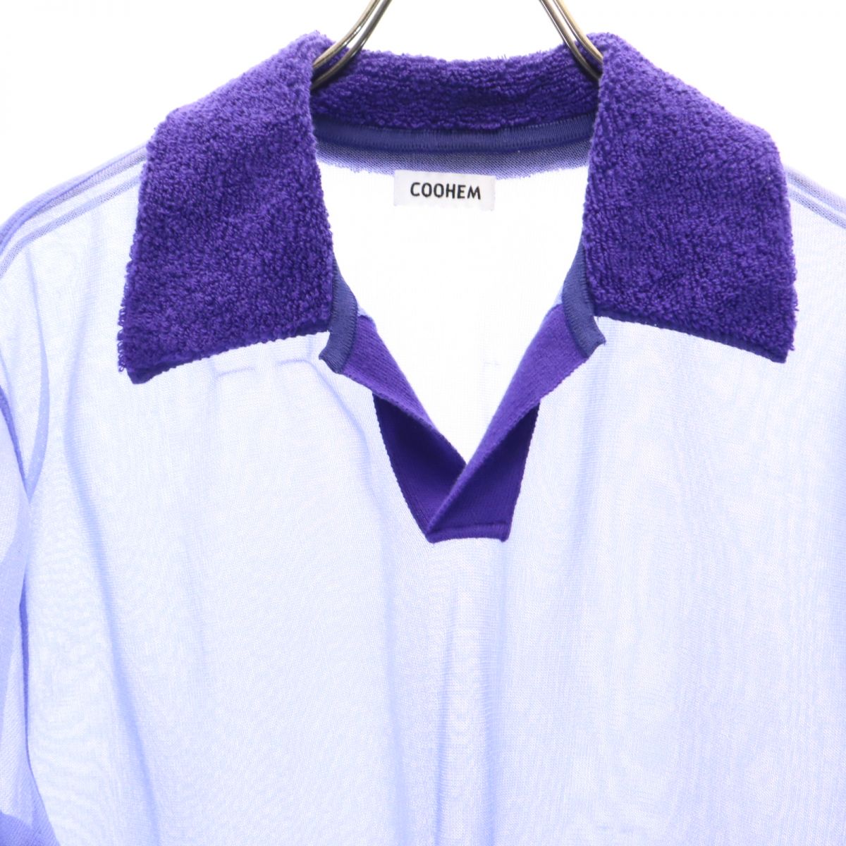 COOHEM コーヘン 日本製 半袖 シャツ F パープル メンズ