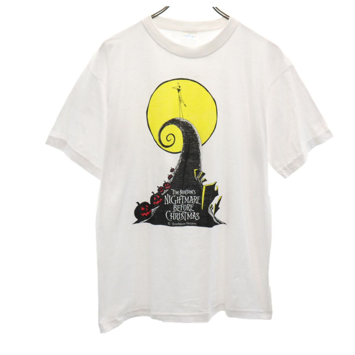 SEGA 1998 セガ1998 90s ナイトメアービフォアクリスマス オールド プリント 半袖 Tシャツ F ホワイト ファンタジーアミューズ メンズ