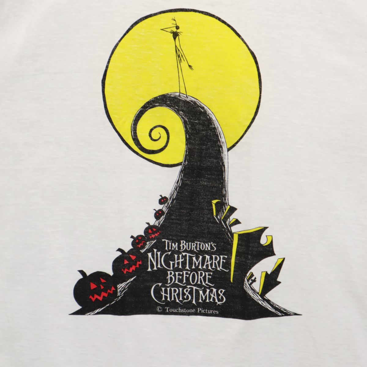 SEGA 1998 セガ1998 90s ナイトメアービフォアクリスマス オールド プリント 半袖 Tシャツ F ホワイト ファンタジーアミューズ メンズ