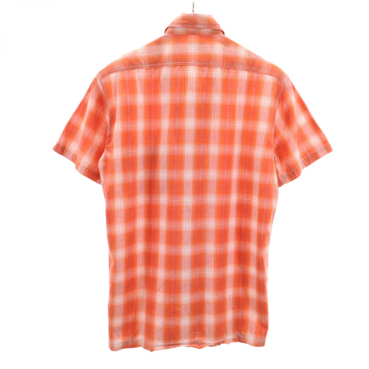 Paul Smith JEANS ポールスミスジーンズ チェック柄 半袖 シャツ S オレンジ系 メンズ