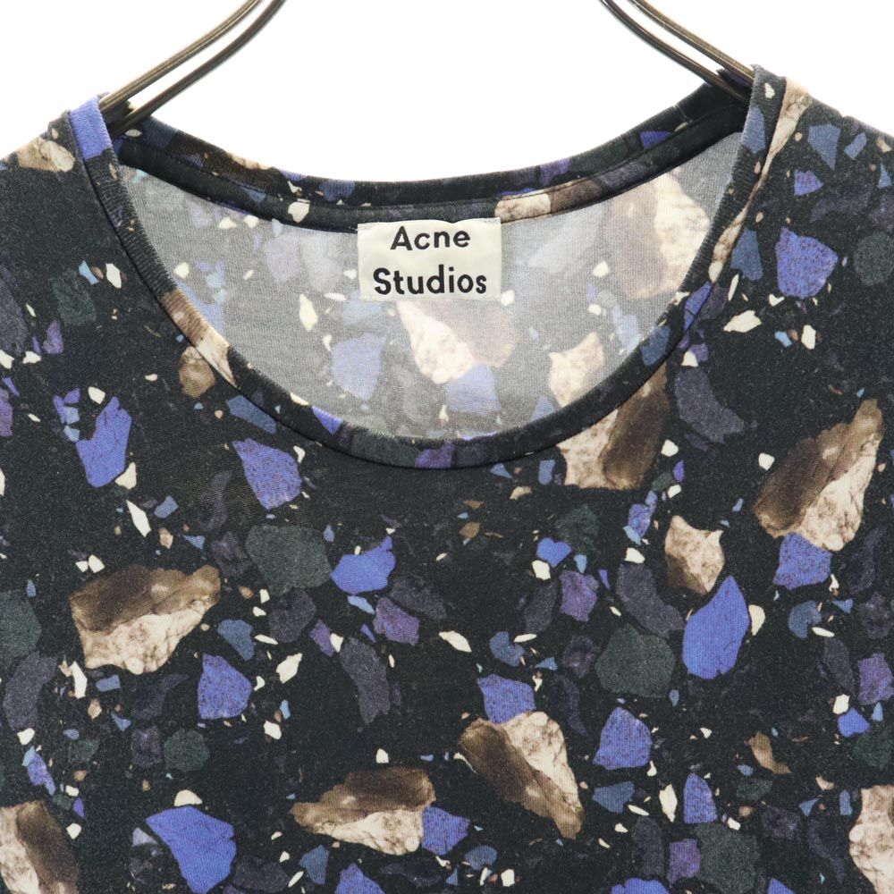 Acne Studios アクネスタジオ 総柄 半袖 Tシャツ XXS 黒系 メンズ