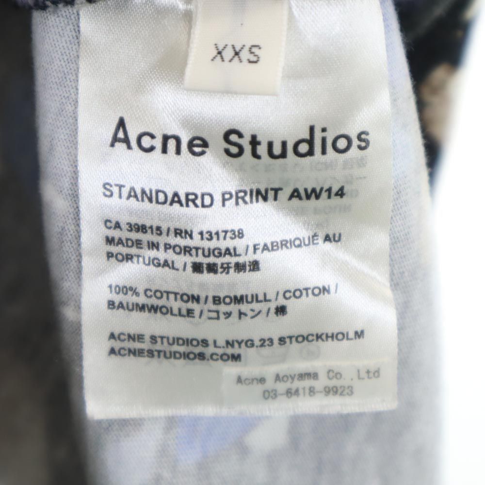 Acne Studios アクネスタジオ 総柄 半袖 Tシャツ XXS 黒系 メンズ