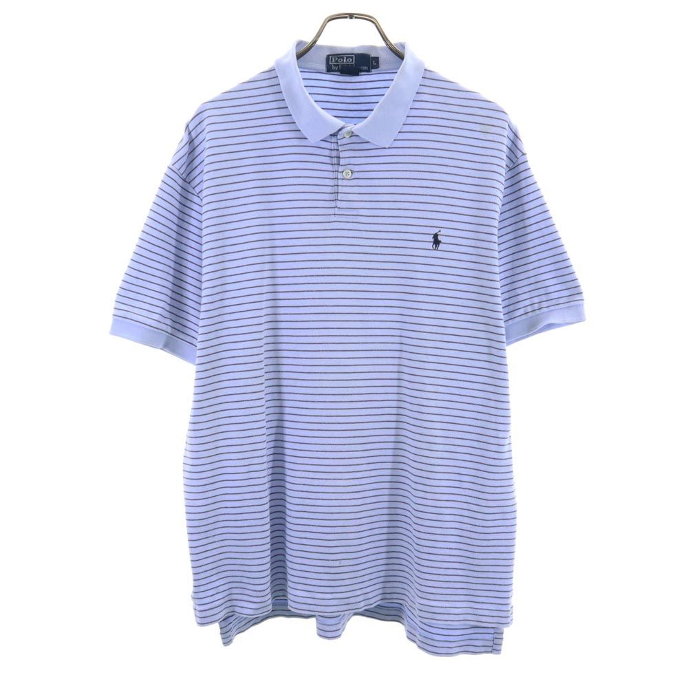 Polo by Ralph Lauren ポロバイラルフローレン ボーダー 半袖 ポロシャツ L ブルー系 メンズ