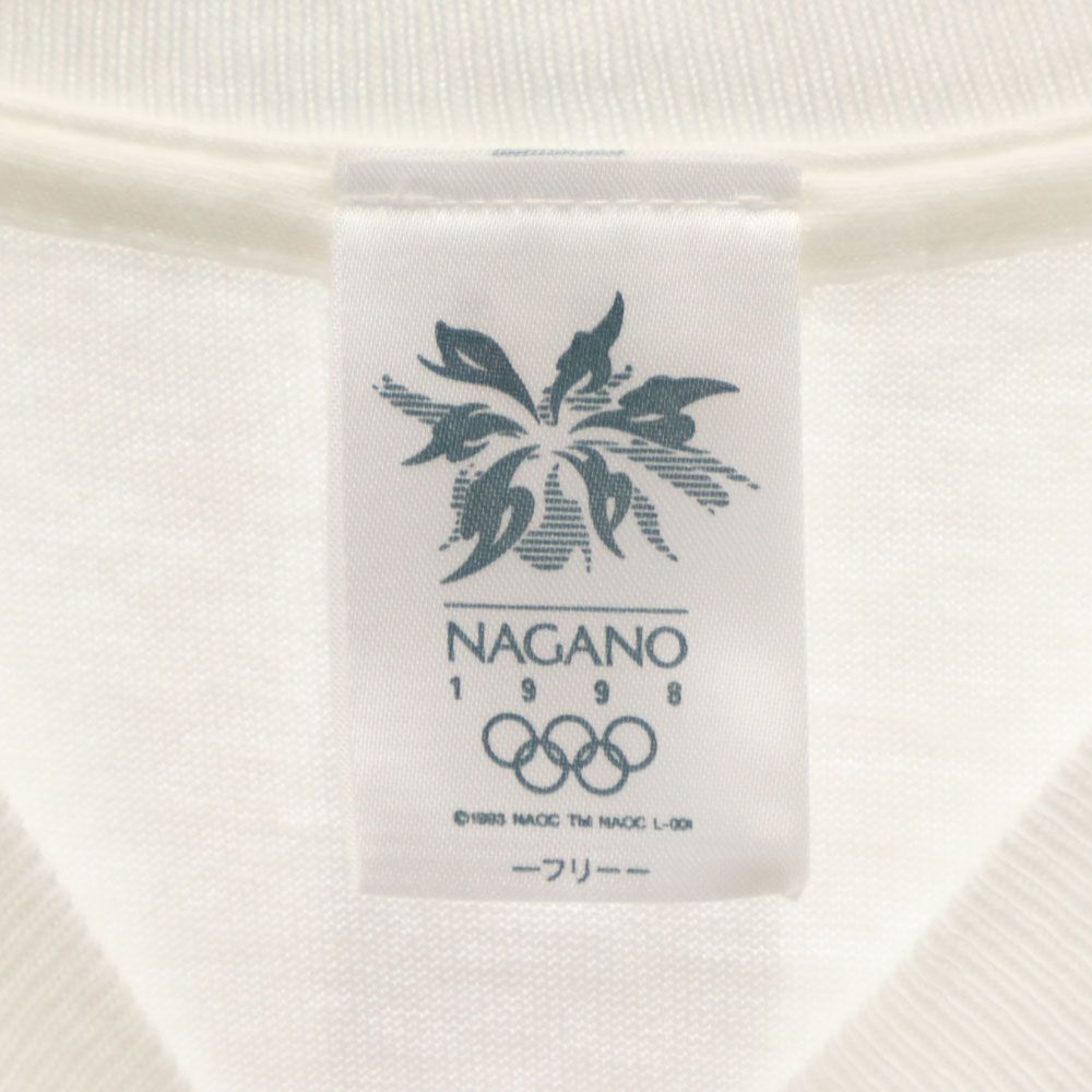 Mizuno ミズノ 90s USA製 オリンピック プリント 長野オリンピック 半袖 Tシャツ フリー ホワイト メンズ