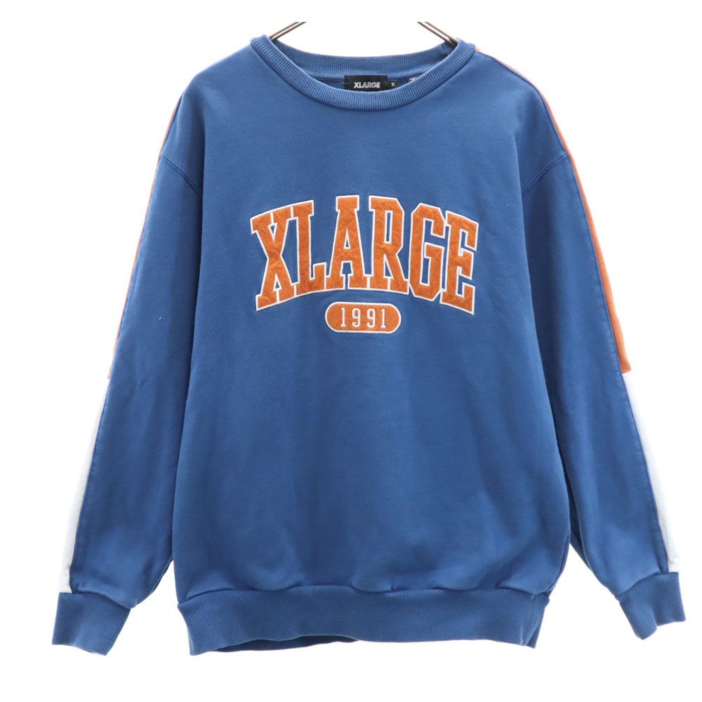 XLARGE エクストララージ 長袖 スウェット トレーナー M 青系 メンズ