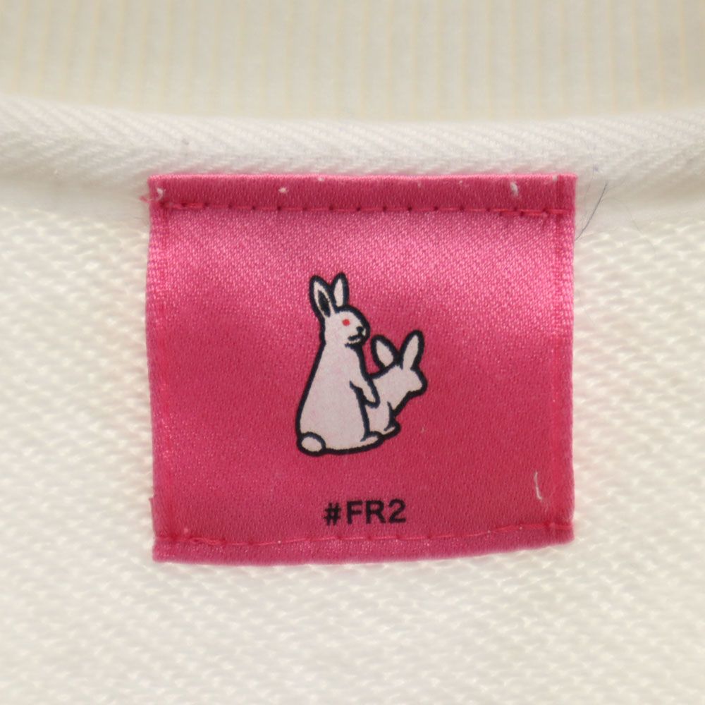 エフアールツー 両面プリント 長袖 スウェット トレーナー F ホワイト FR2 レディース